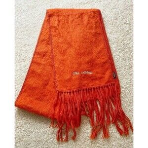 Orange Alpaca Wool Scarf The Abbey Peruvian Soft Fall Autumn Halloween Capchatex